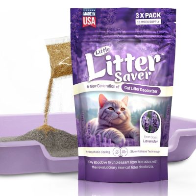 Little Litter Savers Natural Fresh Scent Lavender Cat Litter Deodorizer, 1-oz bag, 3 count