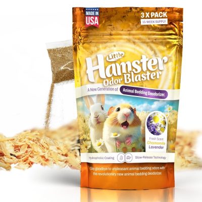 Little Savers Little Hamster Odor Blaster Natural Fresh Scent Small Pet Bedding Deodorizer, 1-oz bag, 3 count