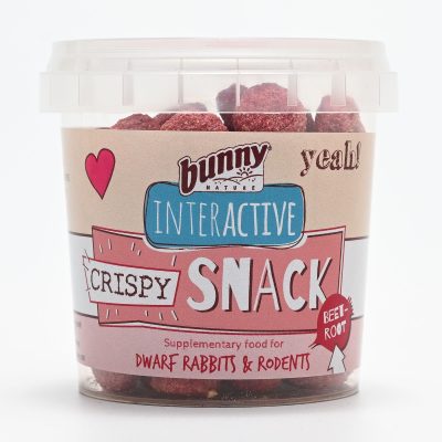 Bunny Nature Crispy Snack Beetroot Rabbit & Hamster Treats, 1.8-oz tub