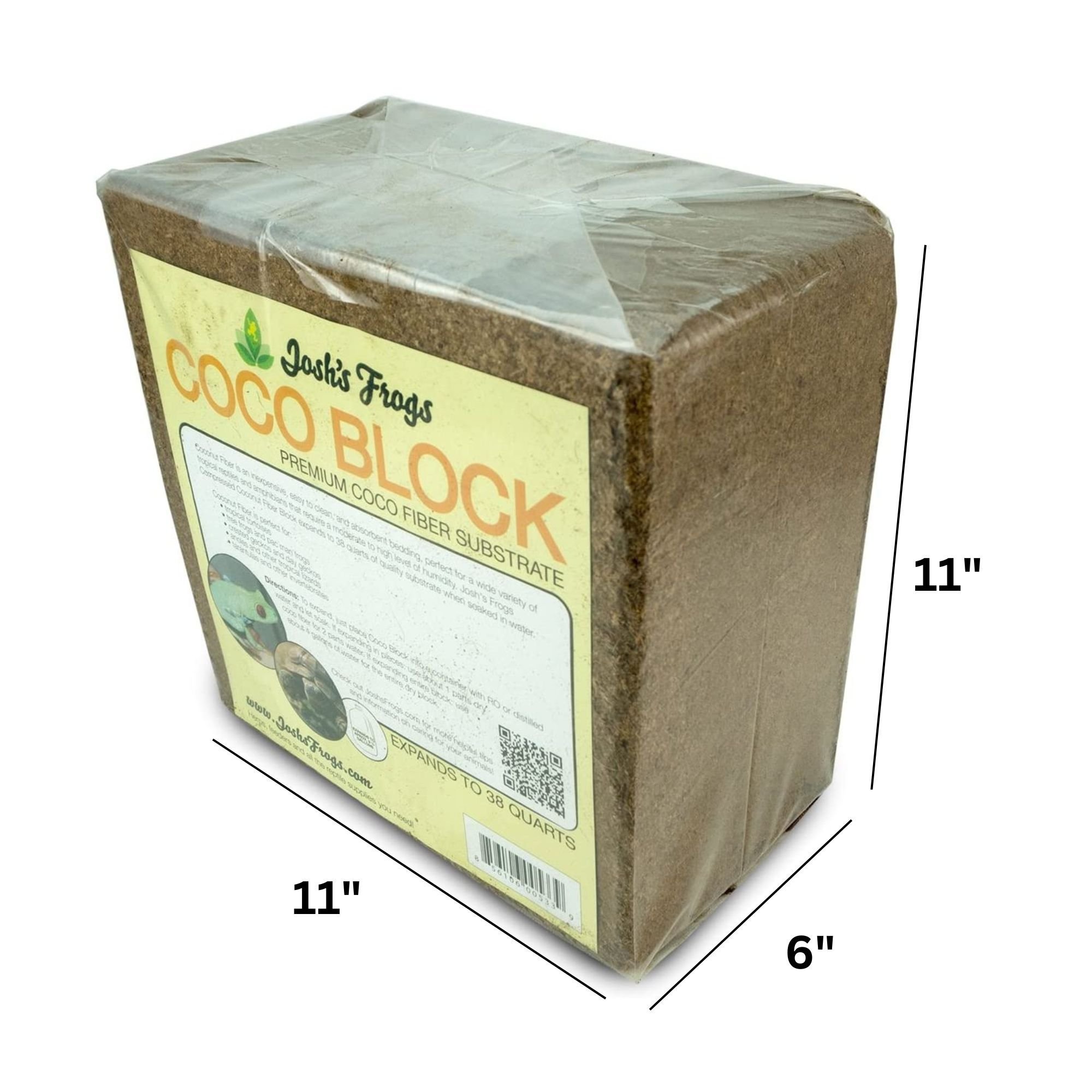 Josh's Frogs Coco Cradle Block Reptile Substrate, 6.8-lbs, 1 count