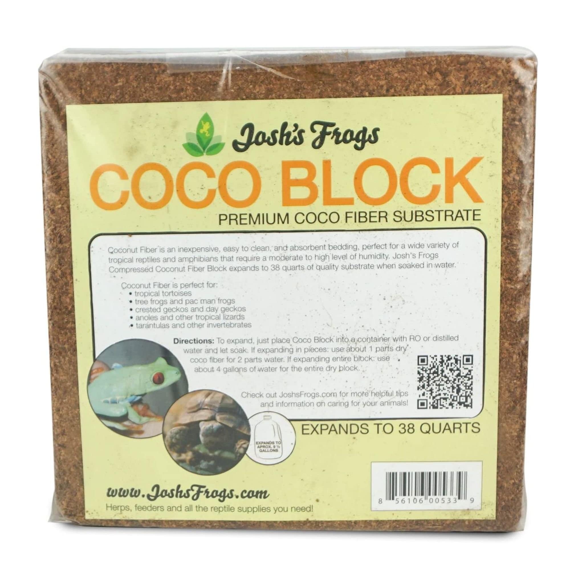 Josh's Frogs Coco Cradle Block Reptile Substrate, 6.8-lbs, 1 count